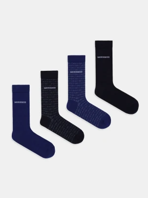 Calvin Klein skarpetki 4-pack niebieski