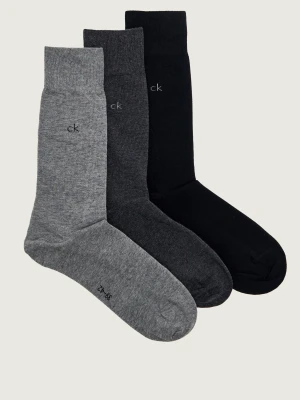Calvin Klein Skarpety 3-pack grafitowy