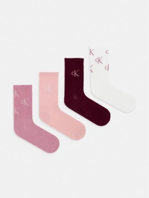 Calvin Klein skarpety damskie 4-pack beżowy