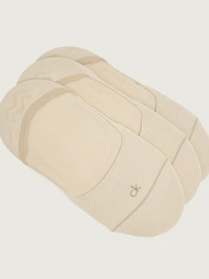 Calvin Klein Skarpety / stopki 3 pack beżowy