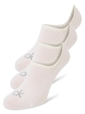 Calvin Klein Skarpety w 3-paku Mężczyźni Bawełna biały jednolity,