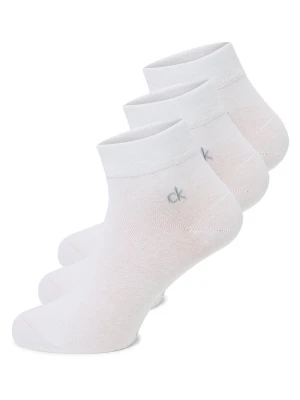 Calvin Klein Skarpety w 3-paku Mężczyźni Bawełna biały jednolity,