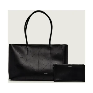 Calvin Klein Skórzana shopperka + saszetka