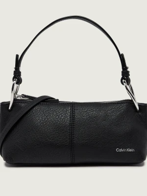 Calvin Klein Skórzana torebka na ramię czarny