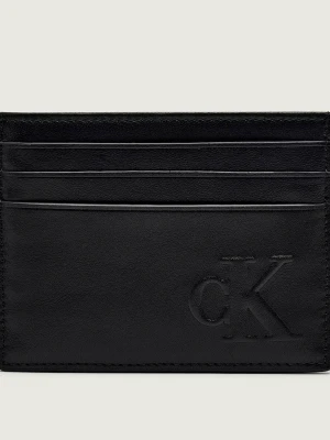 Calvin Klein Skórzane etui na karty czarny