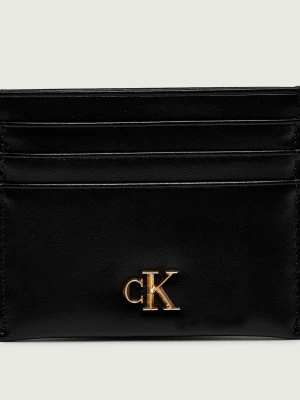 Calvin Klein Skórzane etui na karty czarny