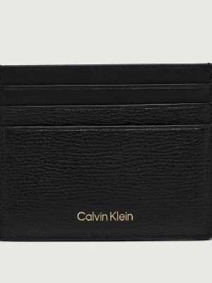 Calvin Klein Skórzane etui na karty czarny