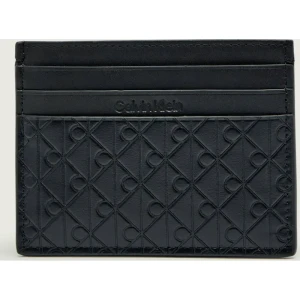 Calvin Klein Skórzane etui na karty EMBOSSED EMBLEM