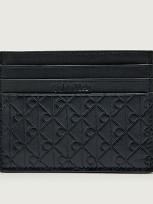 Calvin Klein Skórzane etui na karty EMBOSSED EMBLEM