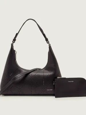 Calvin Klein Skórzane hobo + saszetka