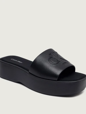 Zdjęcie produktu Calvin Klein Skórzane klapki czarny