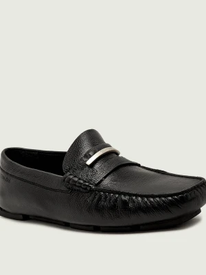 Calvin Klein Skórzane mokasyny DRIVER czarny
