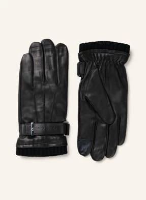 Calvin Klein Skórzane Rękawiczki Umożliwiające Obsługę Ekranów Dotykowych schwarz