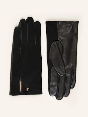 Calvin Klein Skórzane Rękawiczki Umożliwiające Obsługę Ekranów Dotykowych schwarz