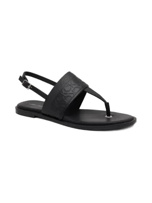 Calvin Klein Skórzane sandały ALMOND TP SANDAL - HF MONO