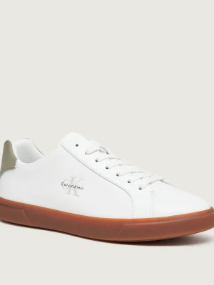 Calvin Klein Skórzane sneakersy biały