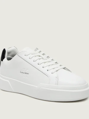 Calvin Klein Skórzane sneakersy biały