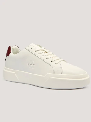 Calvin Klein Skórzane sneakersy biały