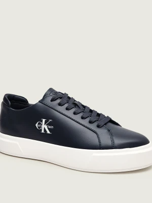 Calvin Klein Skórzane sneakersy BASKET granatowy