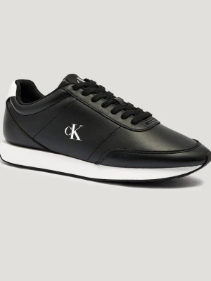 Calvin Klein Skórzane sneakersy RETRO RUNNER czarny
