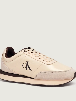 Calvin Klein Skórzane sneakersy | zamsz beżowy