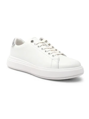 Calvin Klein Skórzane trampki RAISED CUPSOLE LACE UP