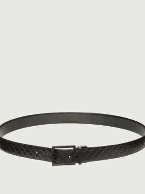 Calvin Klein Skórzany pasek czarny