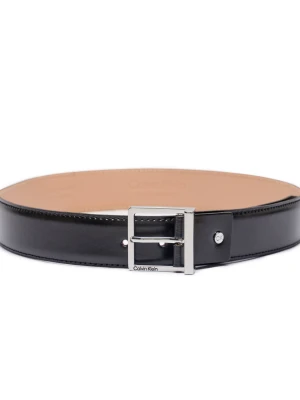 Calvin Klein Skórzany pasek czarny