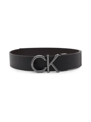 Calvin Klein Skórzany pasek ADJ/REV CK METAL BOMBE PB 35MM