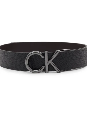 Calvin Klein Skórzany pasek ADJ/REV CK METAL BOMBE PB 35MM