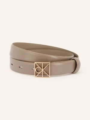Calvin Klein Skórzany Pasek beige