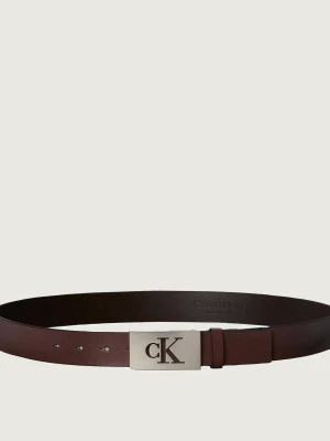 Calvin Klein Skórzany pasek brązowy