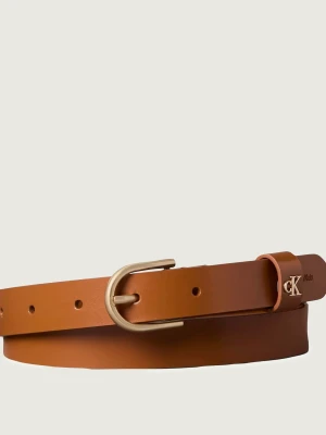 Calvin Klein Skórzany pasek brązowy