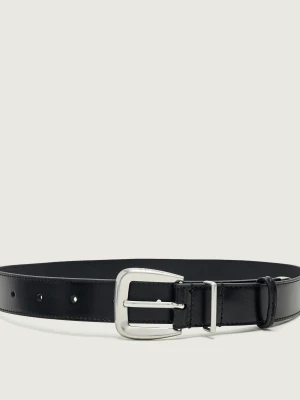 Calvin Klein Skórzany pasek czarny