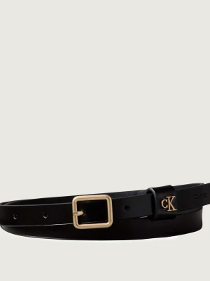 Calvin Klein Skórzany pasek czarny