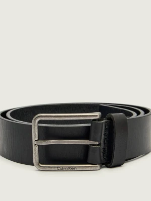 Calvin Klein Skórzany pasek WARMTH czarny