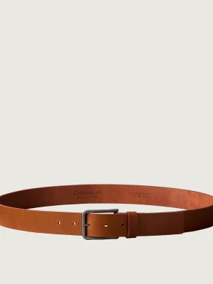 Calvin Klein Skórzany pasek Warmth brązowy
