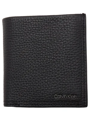 Calvin Klein Skórzany portfel MINIMALISM TRIFOLD 6CC W/COIN