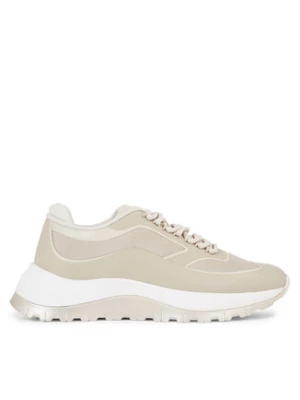 Calvin Klein Sneakersy 2 Piece Sole Runner Lace Up HW0HW01640 Beżowy