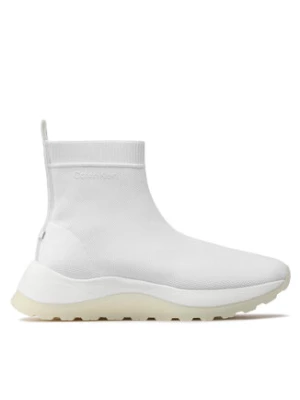 Calvin Klein Sneakersy 2 Piece Sole Sock Boot-Knit HW0HW01338 Biały