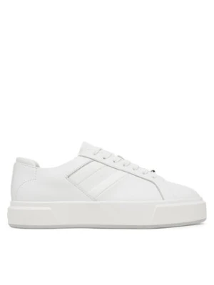 Calvin Klein Sneakersy Basket Cups Lace Up Logo Tape YW0YW02007 Biały