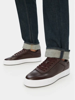 Calvin Klein Sneakersy Basket Cups Oxf Lth-Neo HM0HM02204 Brązowy ciemny