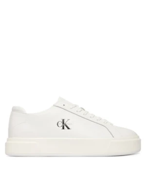 Calvin Klein Sneakersy Basket Cupsole Laceup Lth Ml YM0YM01460 Biały