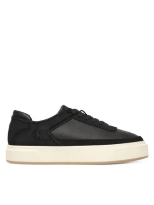 Calvin Klein Sneakersy Basket Cupsole Laceup Lth-Nu YM0YM01354 Czarny
