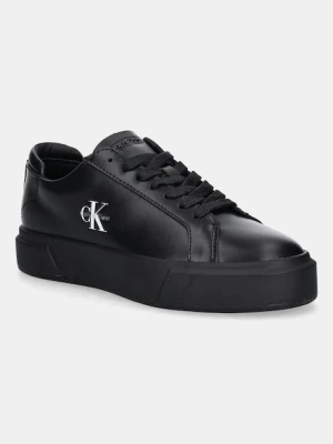 Calvin Klein sneakersy BASKET LACE UP LTH ML damskie kolor czarny YW0YW01945