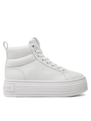 Calvin Klein Sneakersy Bold Platf Mid Oh Mg Lth YW0YW01583 Biały