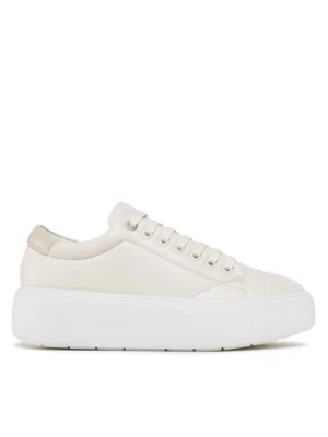 Calvin Klein Sneakersy Bubble Cupsole Lace Up HW0HW01356 Beżowy