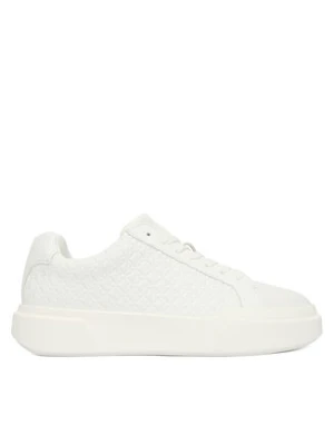 Calvin Klein Sneakersy Chunky Cupsole Laceup Lth Aop YW0YW02058 Biały