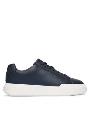 Calvin Klein Sneakersy Chunky Cupsole Laceup Lth Bt Aop HM0HM02070 Granatowy