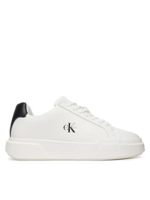 Calvin Klein Sneakersy Chunky Cupsole Laceup Lth Ml YW0YW01947 Biały